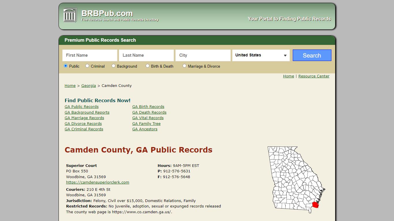 Camden County Public Records | Search Georgia Government ...